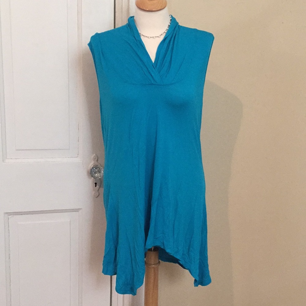 SOLD Turquoise sleeveless blonde L